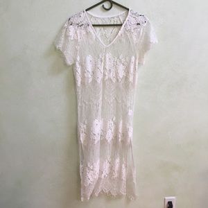 Pinkyotto "On Holiday Dress" - White Lace Maxi